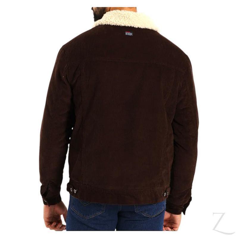 Buy-Men's Super Strong Corduroy Denim Jacket | Sherpa Lining | "Theku" - B Grade-Online-in South Africa-on Zalemart