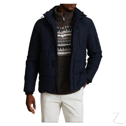Buy-Men's Super Strong Padded Hoodie Jacket | Zip Pockets | "Theku" - A Grade-Navy Blue-S-Online-in South Africa-on Zalemart