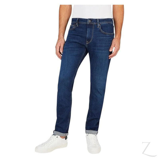 Buy-Men's Super Strong Slightly Stretchy Slim Fit Denim Jeans | Plain | "Kasi" - A Grade-Dark Blue-32-Online-in South Africa-on Zalemart