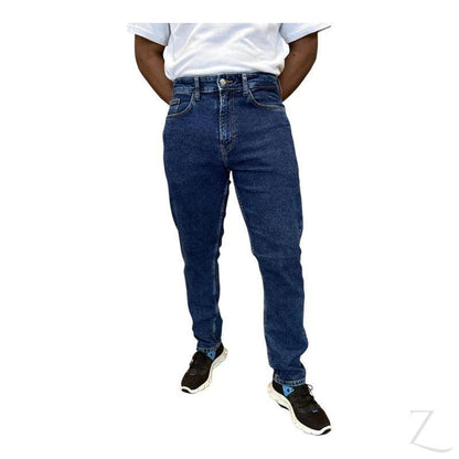 Buy-Men's Super Strong Slightly Stretchy Straight Leg Denim Jeans | Plain | "Zia" - A Grade-Online-in South Africa-on Zalemart
