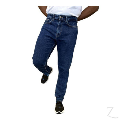 Buy-Men's Super Strong Slightly Stretchy Straight Leg Denim Jeans | Plain | "Zia" - A Grade-Online-in South Africa-on Zalemart