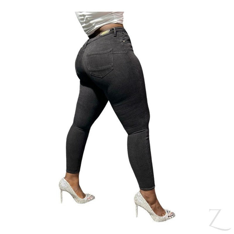 Ladies Super Stretchy Super Skinny Push Up Denim Jeans | Plain | "Phela"