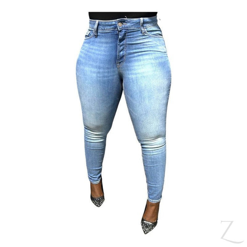 Ladies High Rise Super Skinny Super Strong Stretchy Denim Jeans | Plain | "Samina"