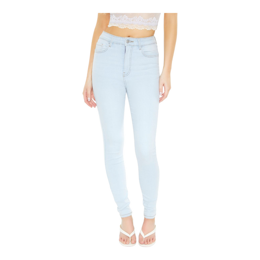 Ladies High Rise Super Stretchy Super Skinny Strong Denim Jeans | Plain | "Fele" - A Grade