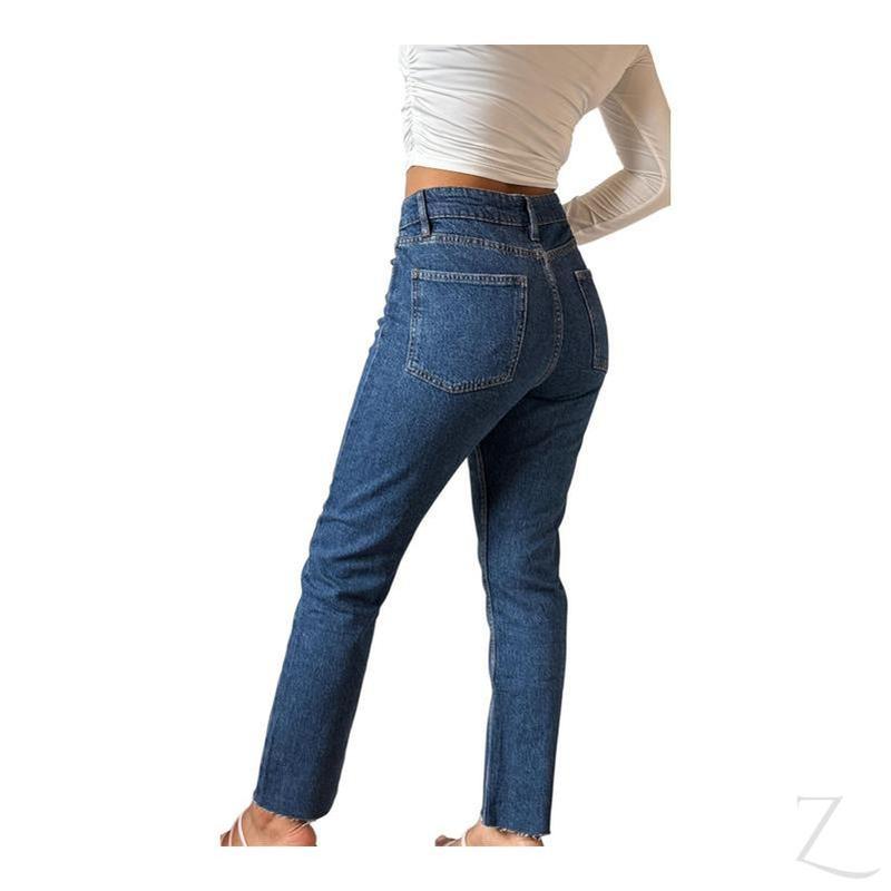 Ladies Super Strong Straight Leg Denim Jeans | Cropped | "Rio" -  A Grade