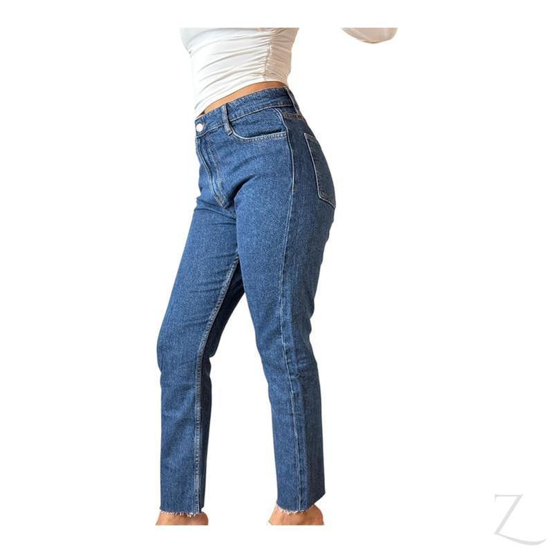 Ladies Super Strong Straight Leg Denim Jeans | Cropped | "Rio" -  A Grade