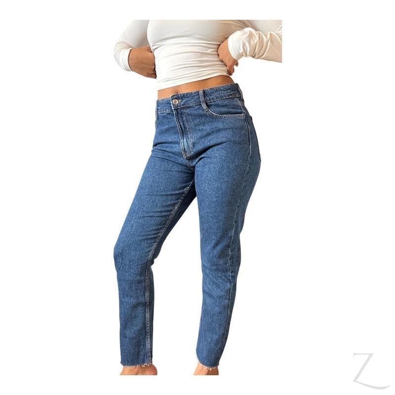 Ladies Super Strong Straight Leg Denim Jeans | Cropped | "Rio" -  A Grade