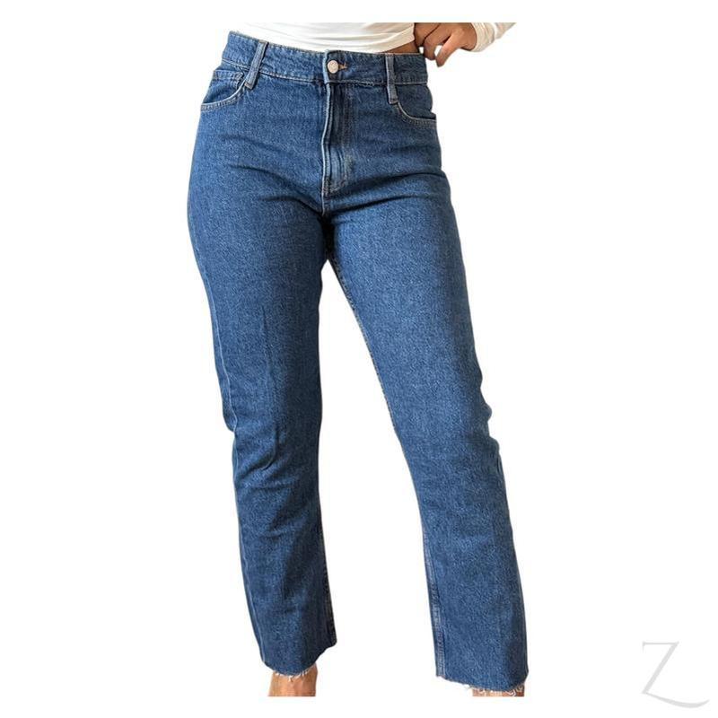 Ladies Super Strong Straight Leg Denim Jeans | Cropped | "Rio" -  A Grade