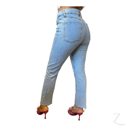 Ladies Super Strong Straight Leg Denim Jeans | Cropped | "Rio" -  A Grade