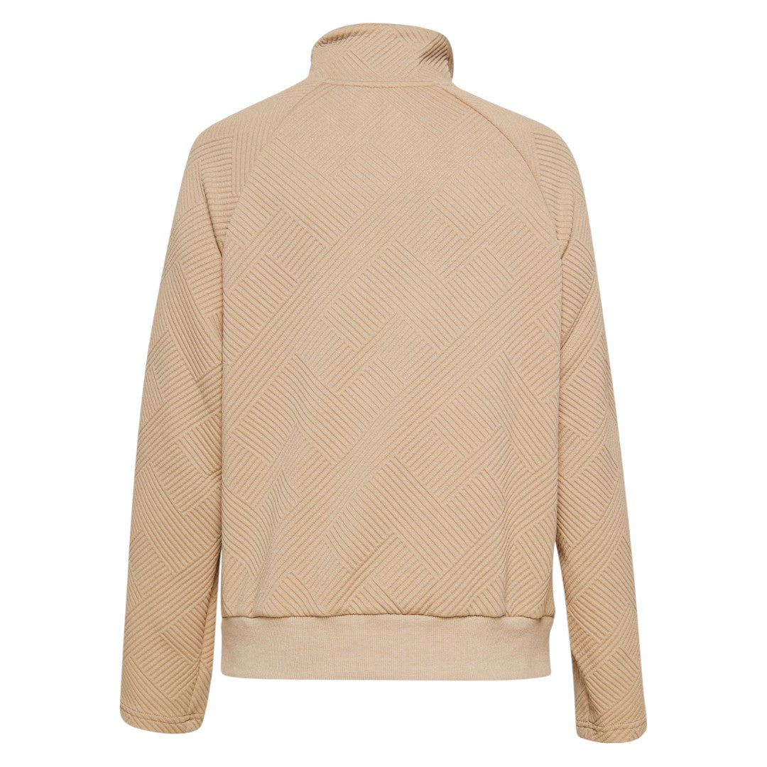 Ladies Snap Neck Sweatshirt | Quilted | "Wena" - A Grade