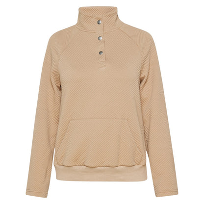 Ladies Snap Neck Sweatshirt | Quilted | "Wena" - A Grade
