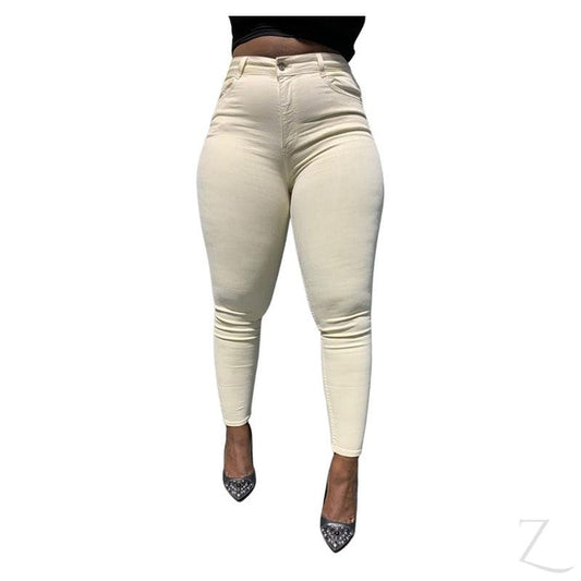 Ladies High Rise Super Stretchy Super Skinny Strong Denim Jeans | Plain | "Zia"