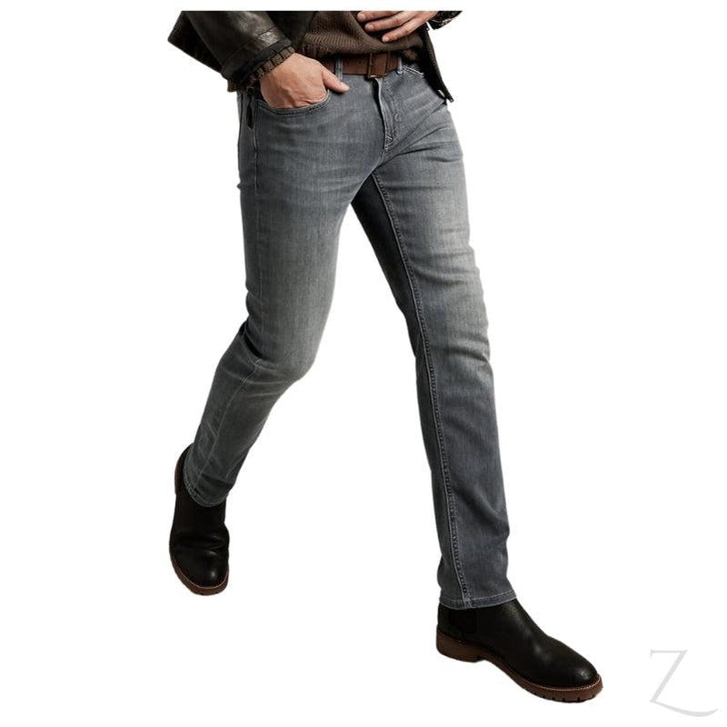 Men's Super Strong Slightly Stretchy Straight Leg Denim Jeans | Plain | "Mowz"