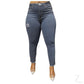Ladies High Rise Super Strong Slightly Stretchy Mom Fit Denim Jeans | Ripped | "Samina"