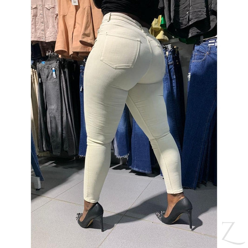 Ladies High Rise Super Stretchy Super Skinny Strong Denim Jeans | Plain | "Zia"