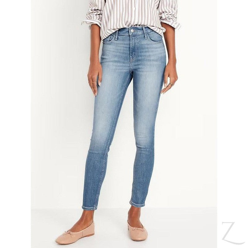 Ladies High Rise Super Skinny Super Strong Stretchy Denim Jeans | Plain | "Samina"