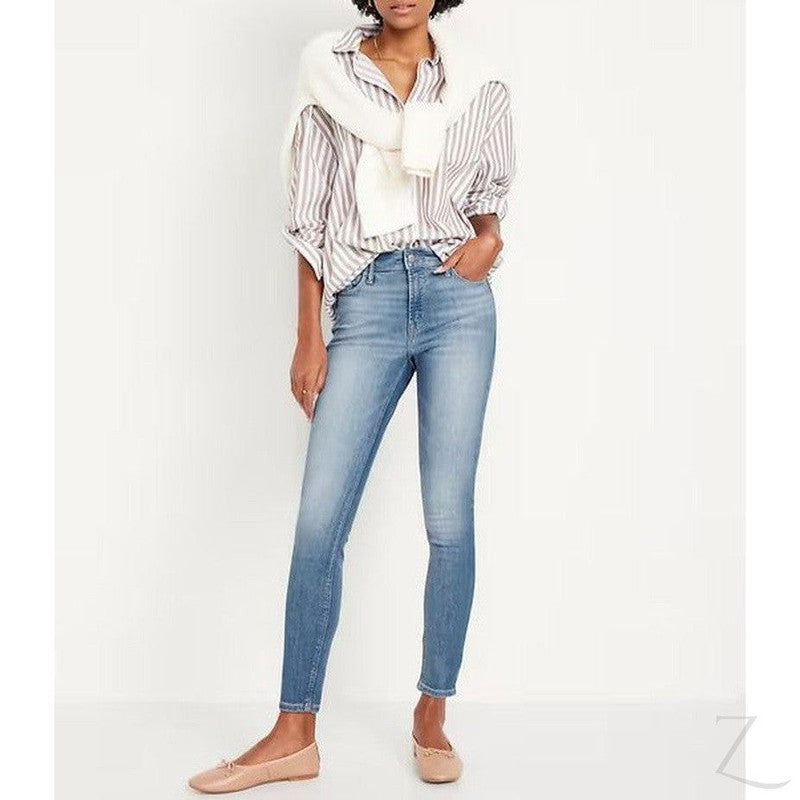 Ladies High Rise Super Skinny Super Strong Stretchy Denim Jeans | Plain | "Samina"