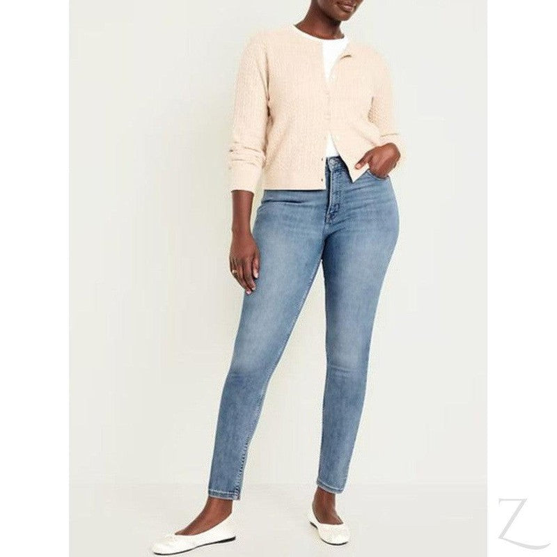 Ladies High Rise Super Skinny Super Strong Stretchy Denim Jeans | Plain | "Samina"