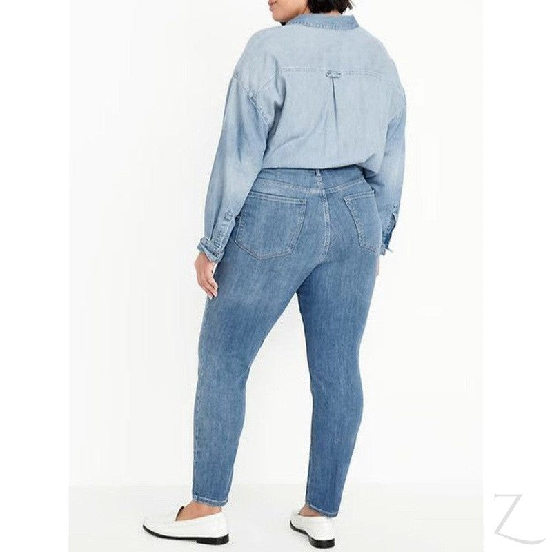 Ladies High Rise Super Skinny Super Strong Stretchy Denim Jeans | Plain | "Samina"