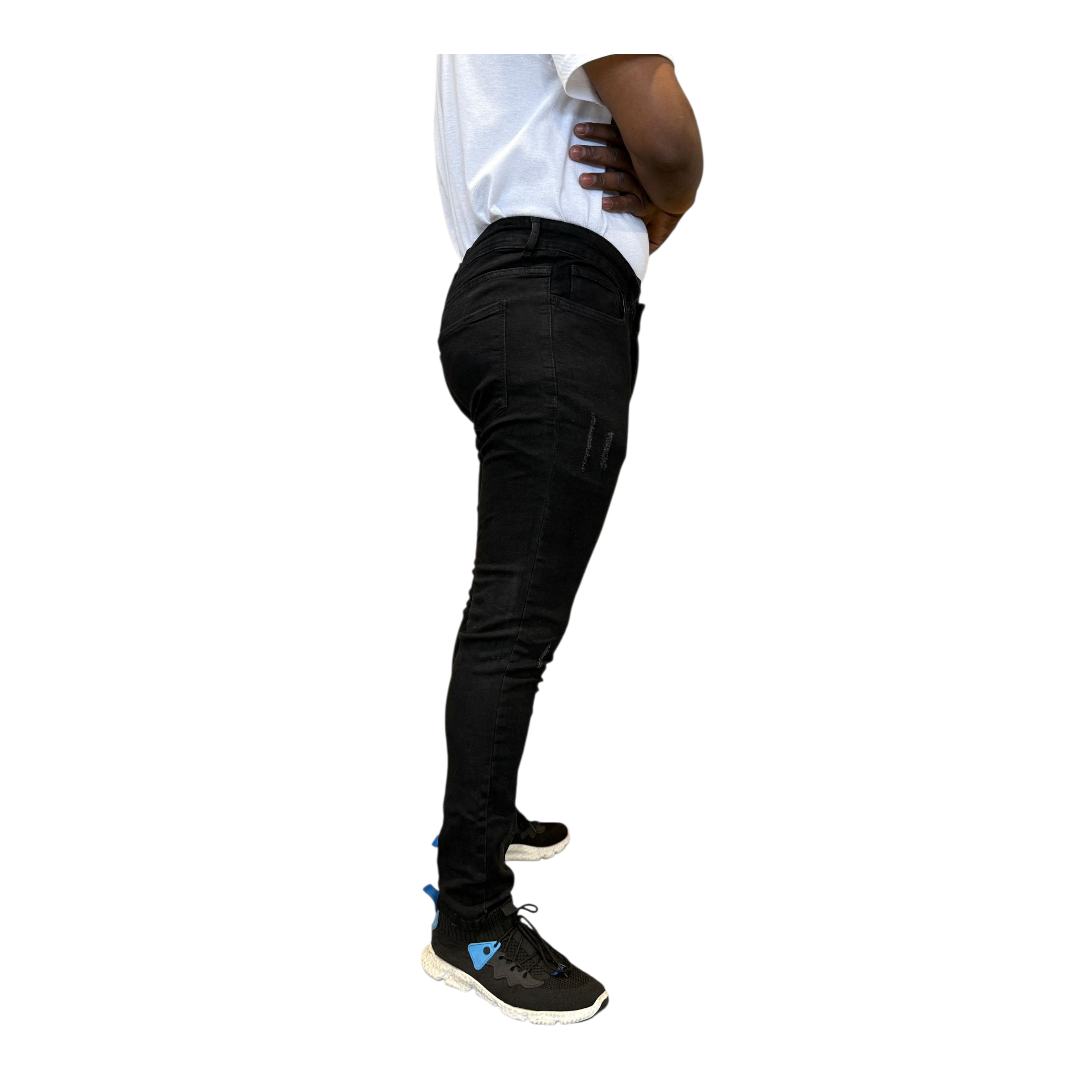 Men's Stretchy Strong Skinny Denim Jeans | Ripped | "Wow" - B Grade