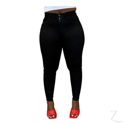 Ladies High Rise Super Stretchy Super Strong Skinny Denim Jeans | Plain | "Fele" - A Grade