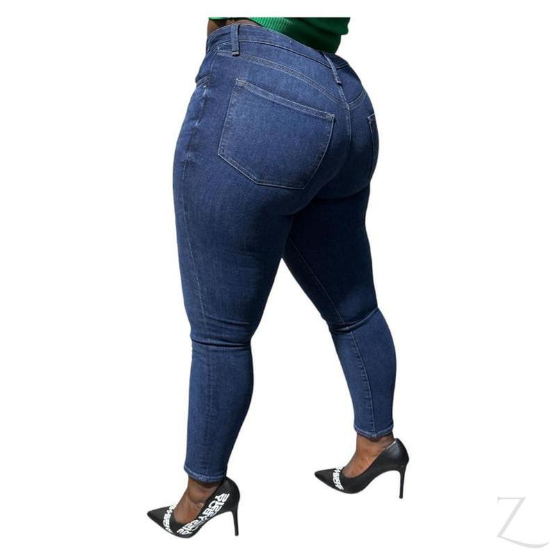 Ladies Super Strong Stretchy Slim Fit Denim Jeans | Plain | Samina