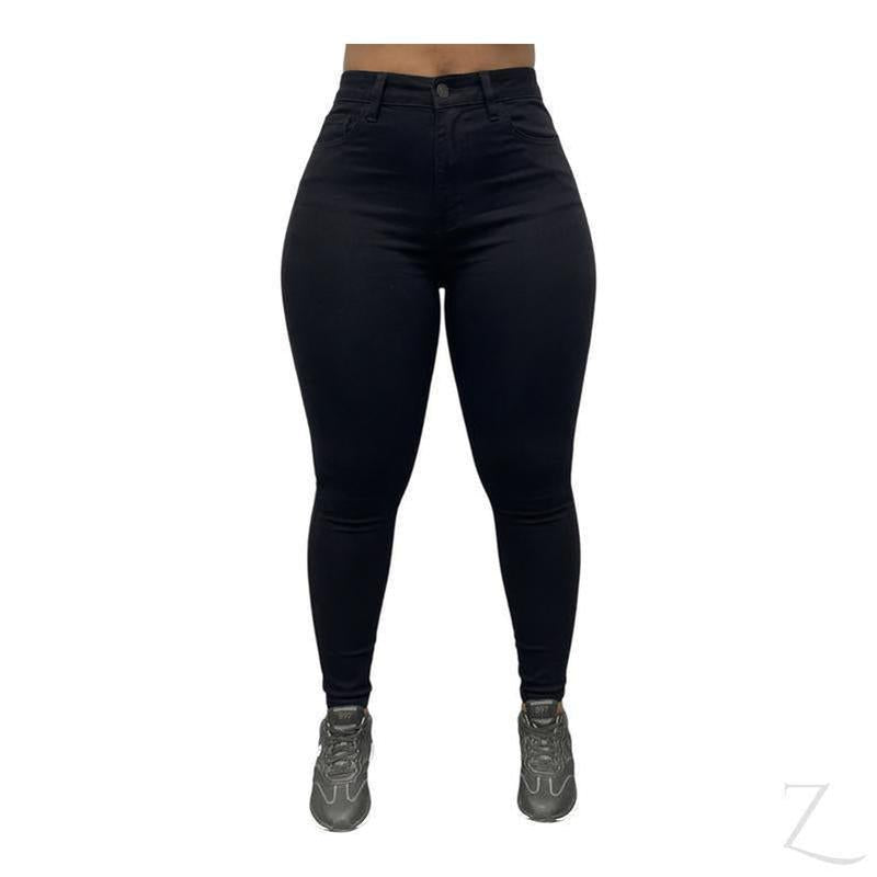 Ladies High Rise Super Stretchy Super Skinny Strong Denim Jeans | Plain | "Fele" - A Grade