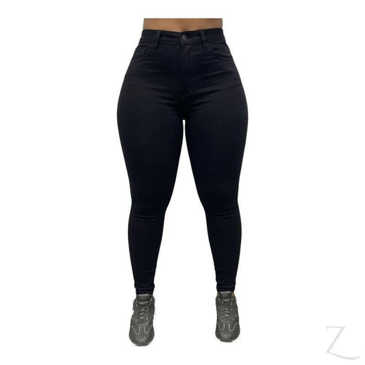 Ladies High Rise Super Stretchy Super Skinny Strong Denim Jeans | Plain | "Fele" - A Grade