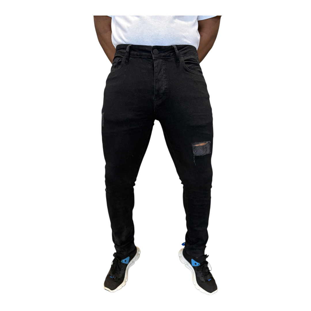 Men's Stretchy Strong Skinny Denim Jeans | Ripped | "Wow" - B Grade