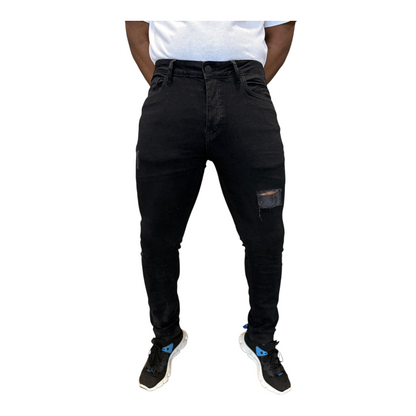 Men's Stretchy Strong Skinny Denim Jeans | Ripped | "Wow" - B Grade