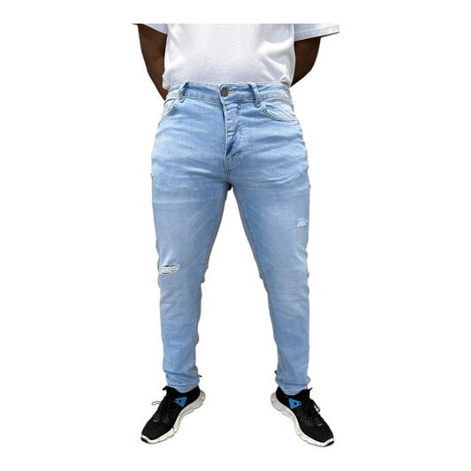 Men's Stretchy Strong Skinny Denim Jeans | Ripped | "Wow" - B Grade