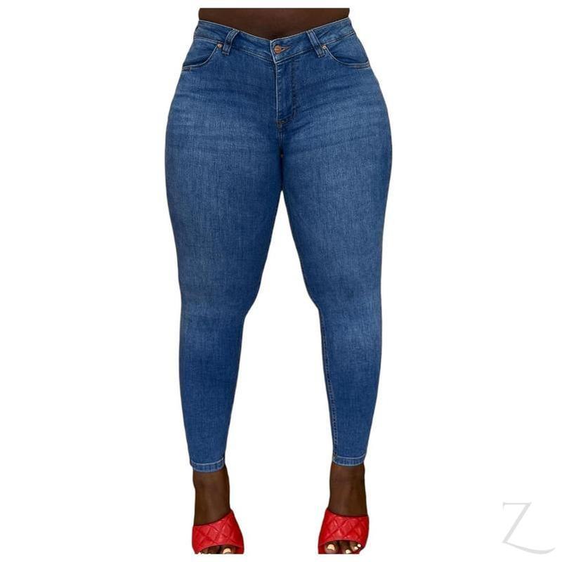 Ladies High Rise Super Skinny Super Strong Stretchy Denim Jeans | Plain | "Kawu"