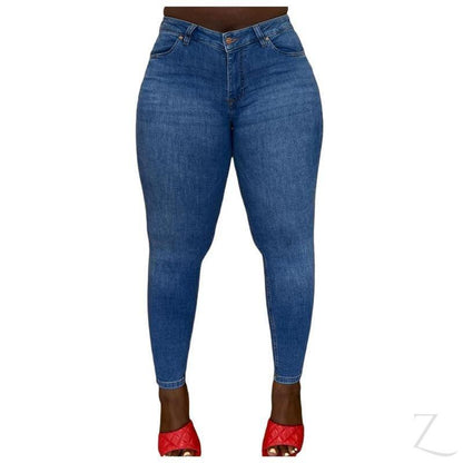 Ladies High Rise Super Skinny Super Strong Stretchy Denim Jeans | Plain | "Kawu"