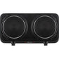 Mellerware Hotplate Solid Plate Double Steel Black 5 Heat Settings 2000W "Helios"