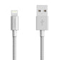 Romoss Lightning to USB Nylon Braided 1m Cable Silver