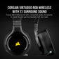 CORSAIR VIRTUOSO RGB Wireless High-Fidelity Gaming Headset; 7.1 - Carbon