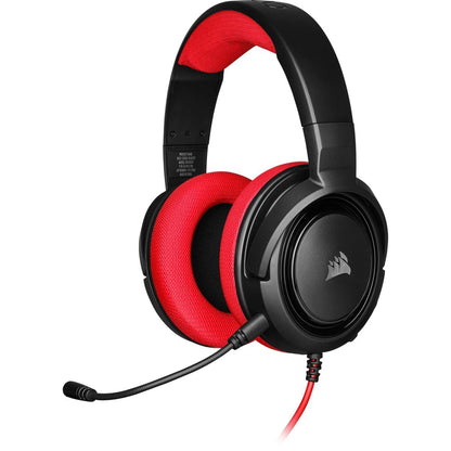 CORSAIR HS35 Stereo Gaming Headset; Red (1 to 2 Splitter included)