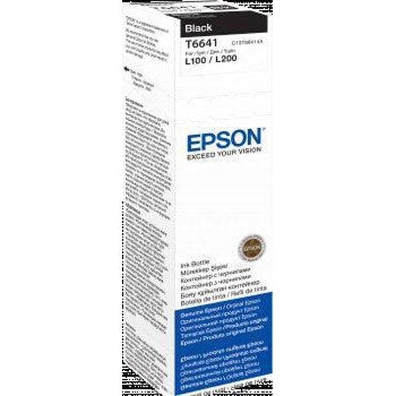 Epson T6641 Black Ink Bottle 70ml EcoTank