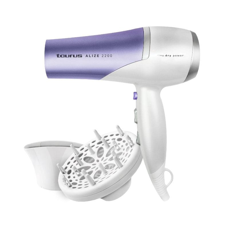 Taurus Hair Dryer DC Motor Plastic White 3Heat Settings 2200W "Alize"
