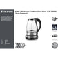 Taurus Kettle 360 degree Cordless Glass Black 1.7L 2200W "Aroa Premium"