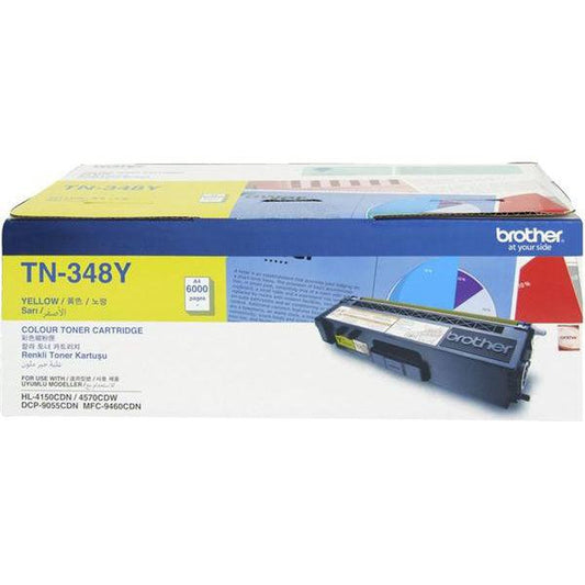 Brother High Yield Yellow Toner Cartridge for HL4150CDN/ HL4570CDW/ MFC9460CDN/ MFC9970CDW | TN348-Y