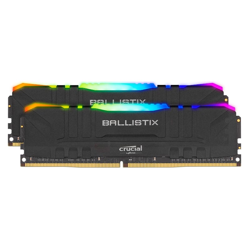 Crucial Ballistix RGB 64GBKit (2x32GB) DDR4 3200MHz Desktop Gaming Memory - Black