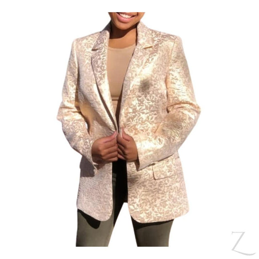 Buy-Ladies Branded Blazer | "Zia"-Gold-XS-Online-in South Africa-on Zalemart