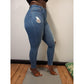 Buy-Ladies High Waist Super Skinny Stretchy Strong Denim Jeans | Ripped | "Diza"-Online-in South Africa-on Zalemart