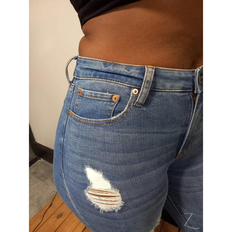 Buy-Ladies High Waist Super Skinny Stretchy Strong Denim Jeans | Ripped | "Diza"-Online-in South Africa-on Zalemart