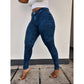 Buy-Ladies High Waist Super Skinny Stretchy Strong Denim Jeggings | Plain | "Khaya"-Online-in South Africa-on Zalemart