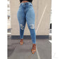 Buy-Ladies High Waist Super Skinny Super Stretchy Strong Knitted Denim Jeans | Ripped | "Khozi"-Online-in South Africa-on Zalemart