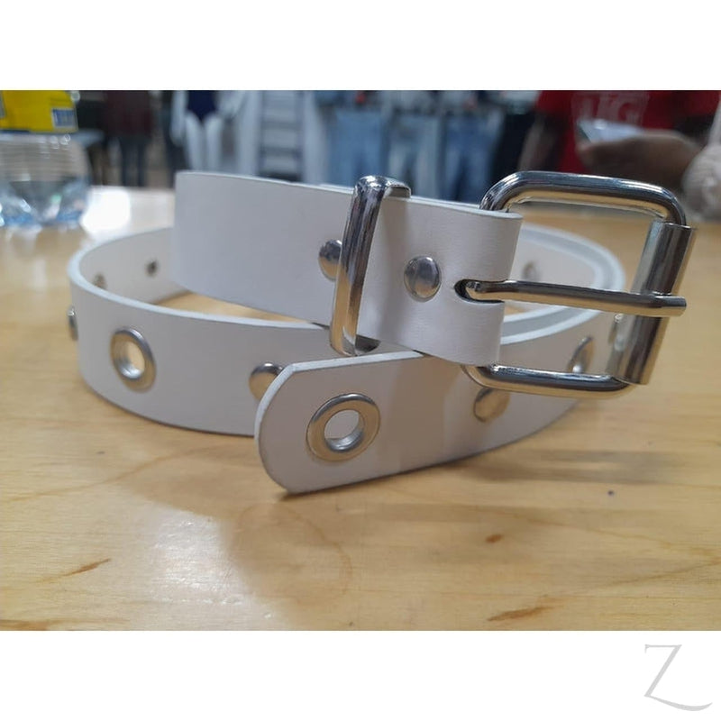 Buy-Ladies Single Grommet Faux Leather Belt | "Fele"-Online-in South Africa-on Zalemart