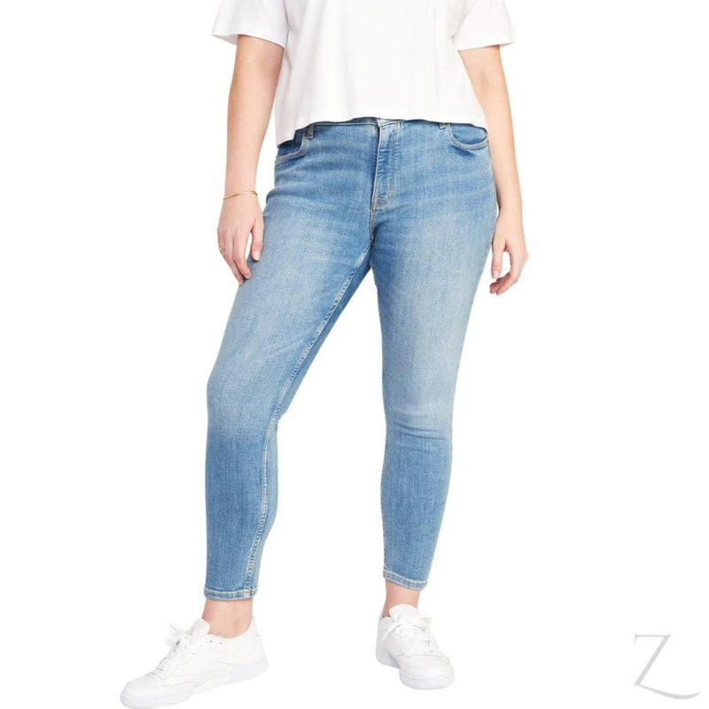 Buy-Ladies Super Skinny Stretchy Strong Denim Jeans | Plain | "Samina"-Light Blue-28-Online-in South Africa-on Zalemart