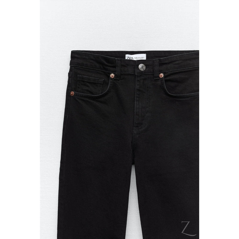 Buy-Ladies Super Strong Slightly Stretchy Cropped Flared Jeans | Plain | "Zia"-Online-in South Africa-on Zalemart